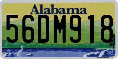 AL license plate 56DM918