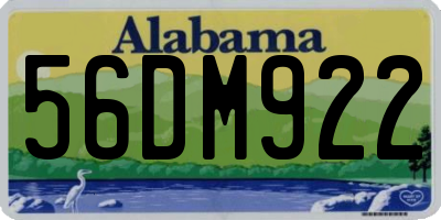AL license plate 56DM922