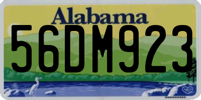 AL license plate 56DM923