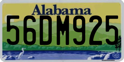 AL license plate 56DM925