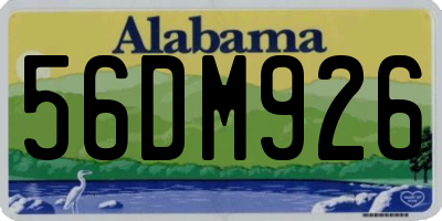 AL license plate 56DM926