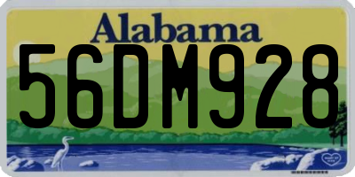 AL license plate 56DM928