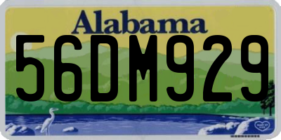 AL license plate 56DM929