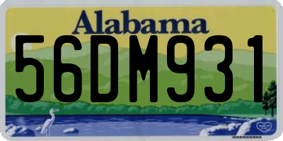AL license plate 56DM931