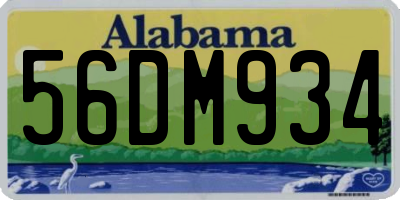 AL license plate 56DM934