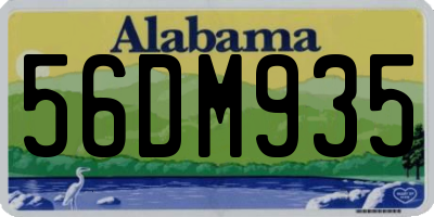 AL license plate 56DM935