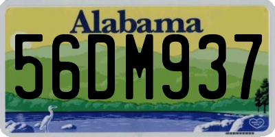 AL license plate 56DM937