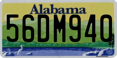AL license plate 56DM940
