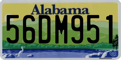 AL license plate 56DM951