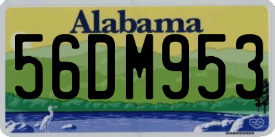 AL license plate 56DM953