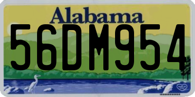 AL license plate 56DM954