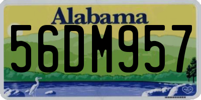 AL license plate 56DM957