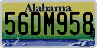 AL license plate 56DM958