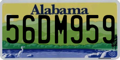 AL license plate 56DM959