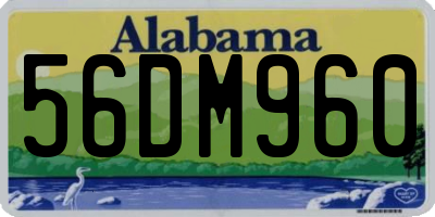 AL license plate 56DM960