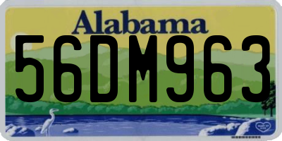AL license plate 56DM963