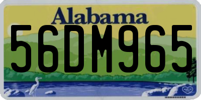 AL license plate 56DM965