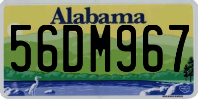 AL license plate 56DM967