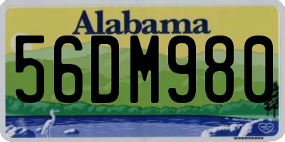 AL license plate 56DM980