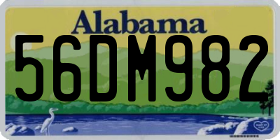 AL license plate 56DM982