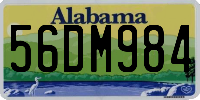 AL license plate 56DM984