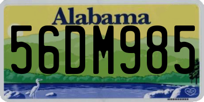 AL license plate 56DM985