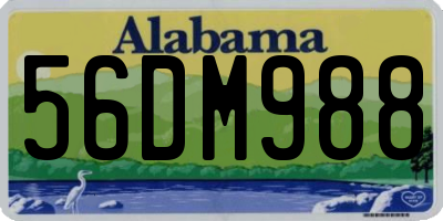 AL license plate 56DM988
