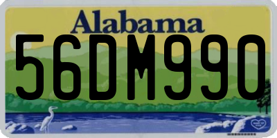 AL license plate 56DM990