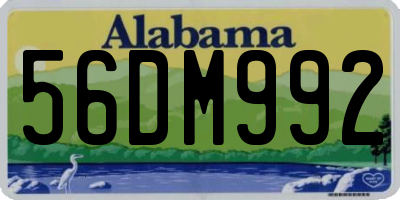 AL license plate 56DM992