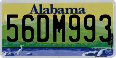 AL license plate 56DM993