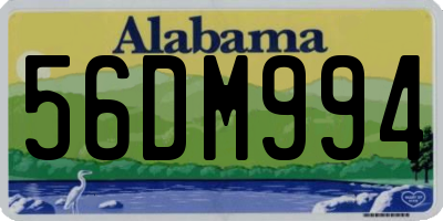 AL license plate 56DM994