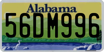 AL license plate 56DM996