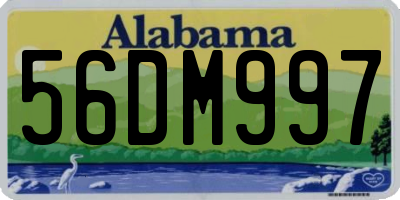 AL license plate 56DM997