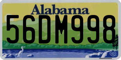 AL license plate 56DM998
