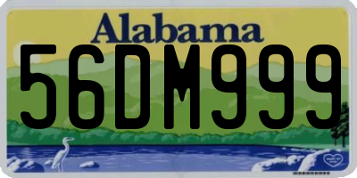 AL license plate 56DM999
