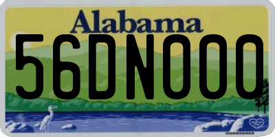 AL license plate 56DN000