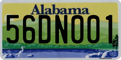 AL license plate 56DN001