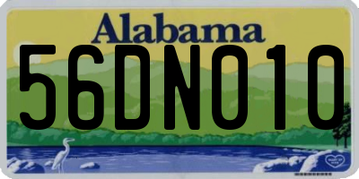 AL license plate 56DN010
