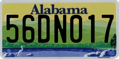 AL license plate 56DN017