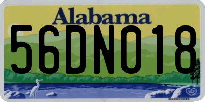AL license plate 56DN018