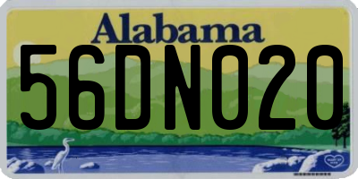 AL license plate 56DN020