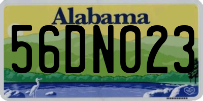 AL license plate 56DN023