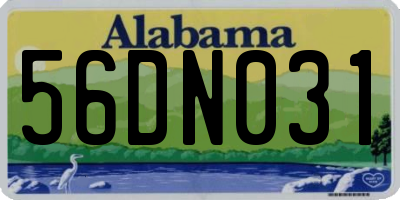 AL license plate 56DN031