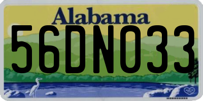 AL license plate 56DN033