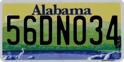AL license plate 56DN034