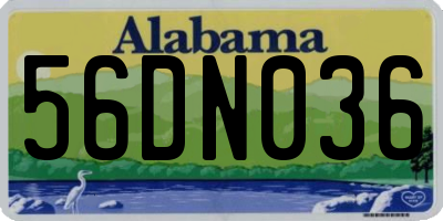 AL license plate 56DN036