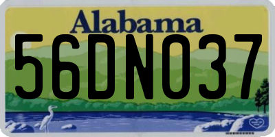 AL license plate 56DN037