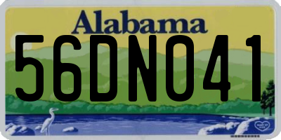 AL license plate 56DN041