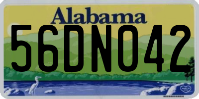 AL license plate 56DN042