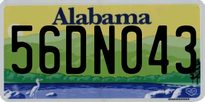 AL license plate 56DN043